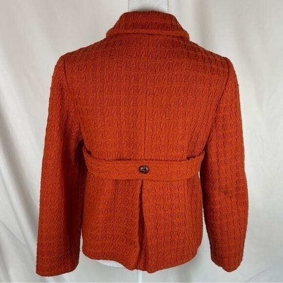 Dialogue Brick Orange Woven Wool Blend  Academia OfficeCore Coat NWOT Size XS - Picture 5 of 11